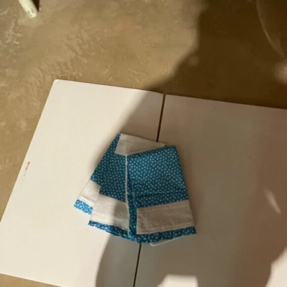 Hand Towels Blue Flowers